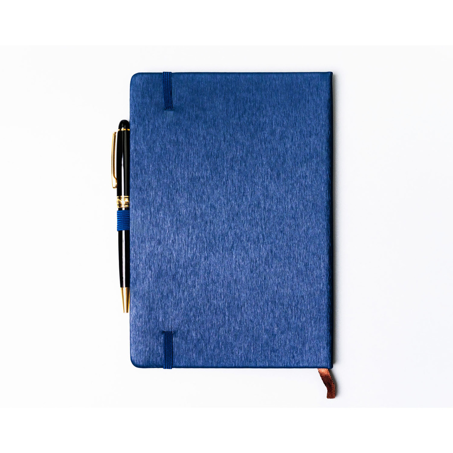 Granatowy notes w formacie A5 zadrukowany w linie - Peterson