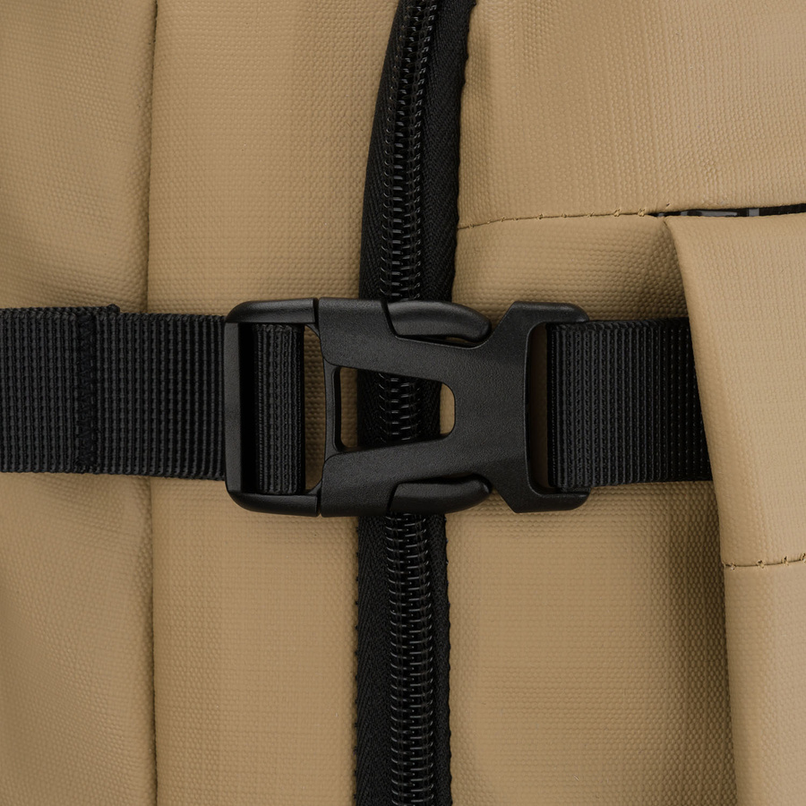 Duży plecak podróżny w kolorze khaki z miejscem na laptopa, dwukomorowy - Peterson