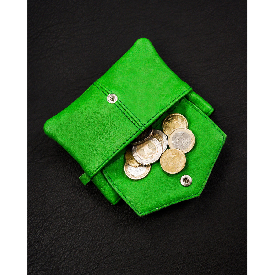 Etui na klucze ze skóry naturalnej w zielonym kolorze