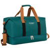 Turkusowa torba weekendowa wykonana z poliestru i zamykana suwakiem - Peterson
