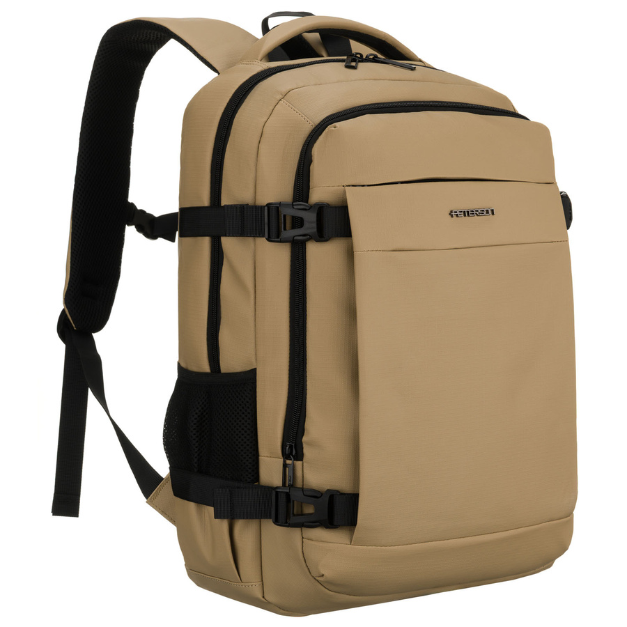 Duży plecak podróżny w kolorze khaki z miejscem na laptopa, dwukomorowy - Peterson