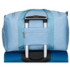 Błękitna, sportowa torba podróżna z poliestru z paskiem na ramię i uchwytem na walizkę - Peterson