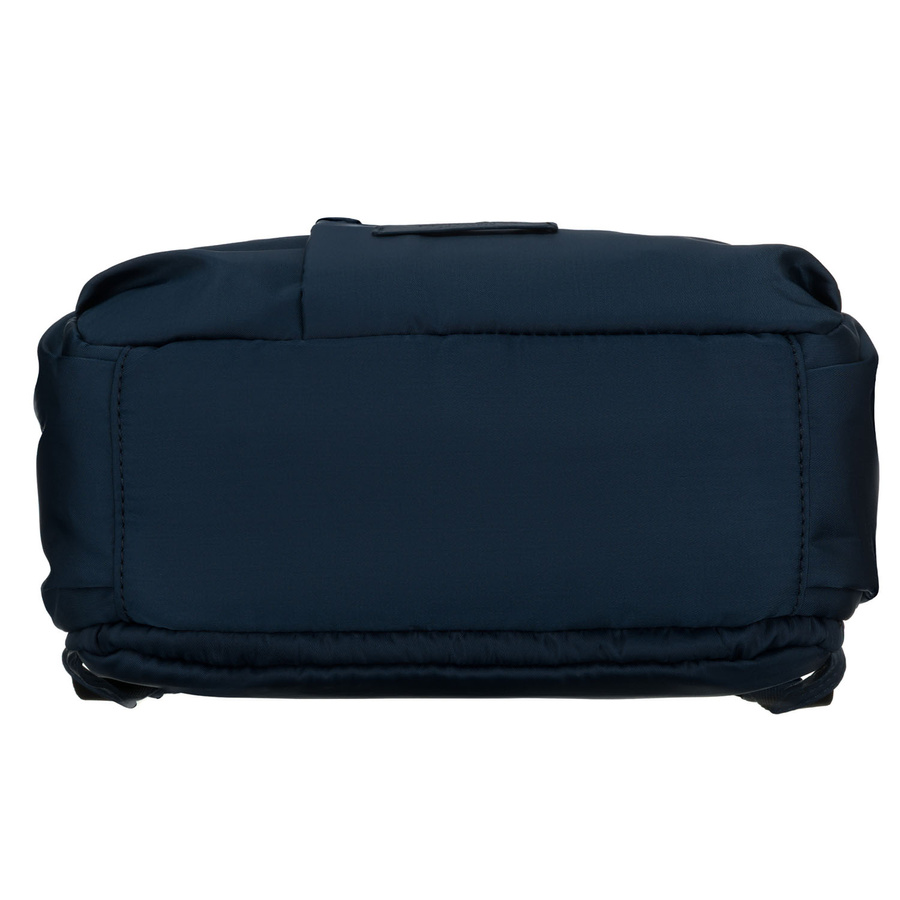 Nylonowy plecak damski w granatowym kolorze z uchwytem do mocowania na walizce - Peterson