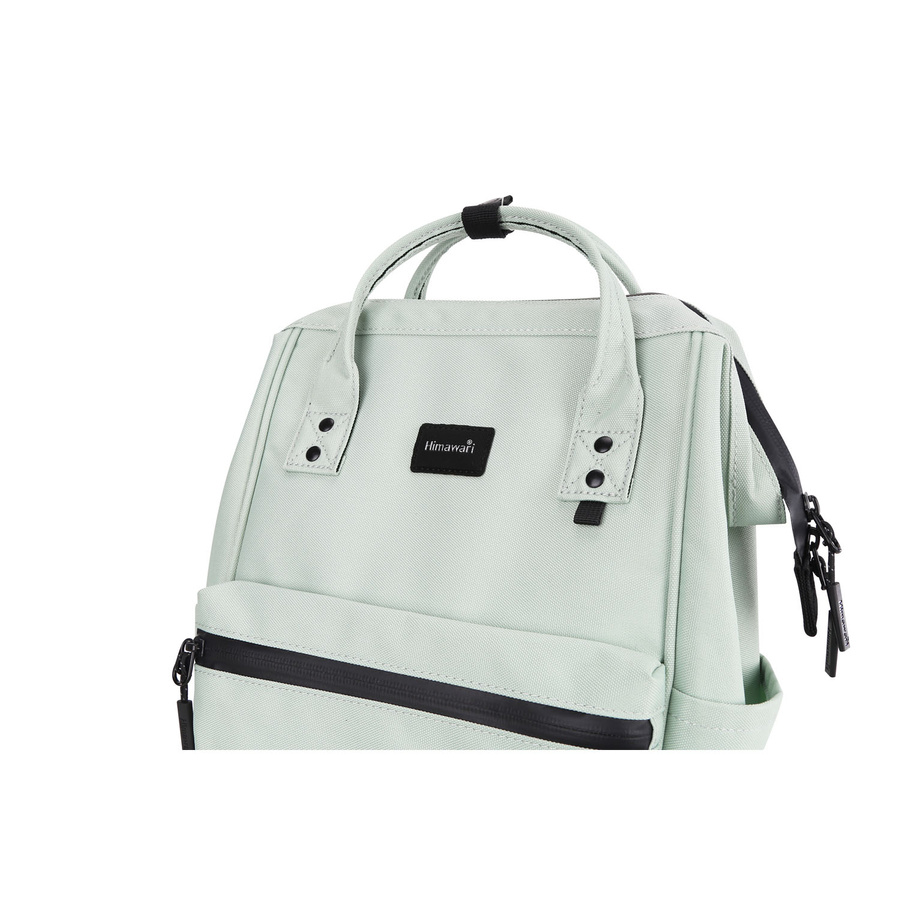 Pojemny plecak damski w miętowym kolorze zamykany suwakiem - Himawari
