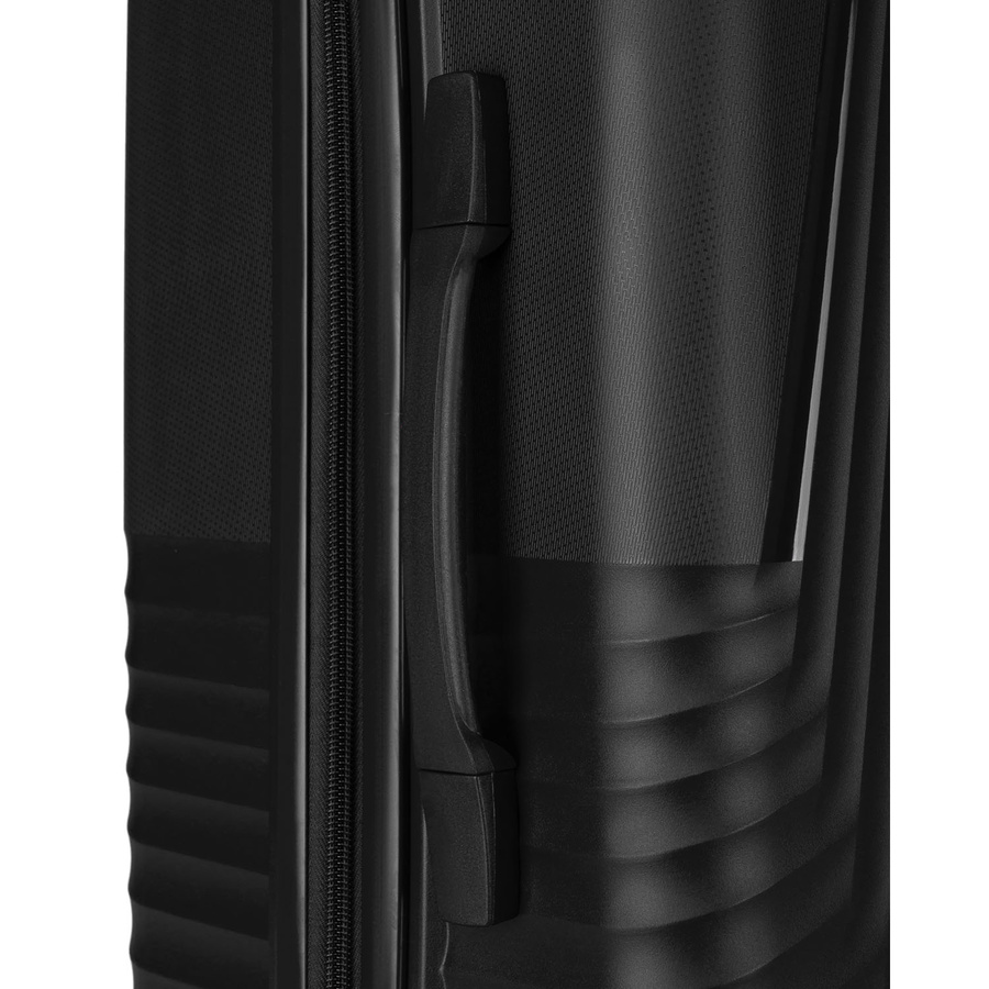 Duża walizka podróżna w czarnym kolorze z wodoodporną skorupą - Peterson