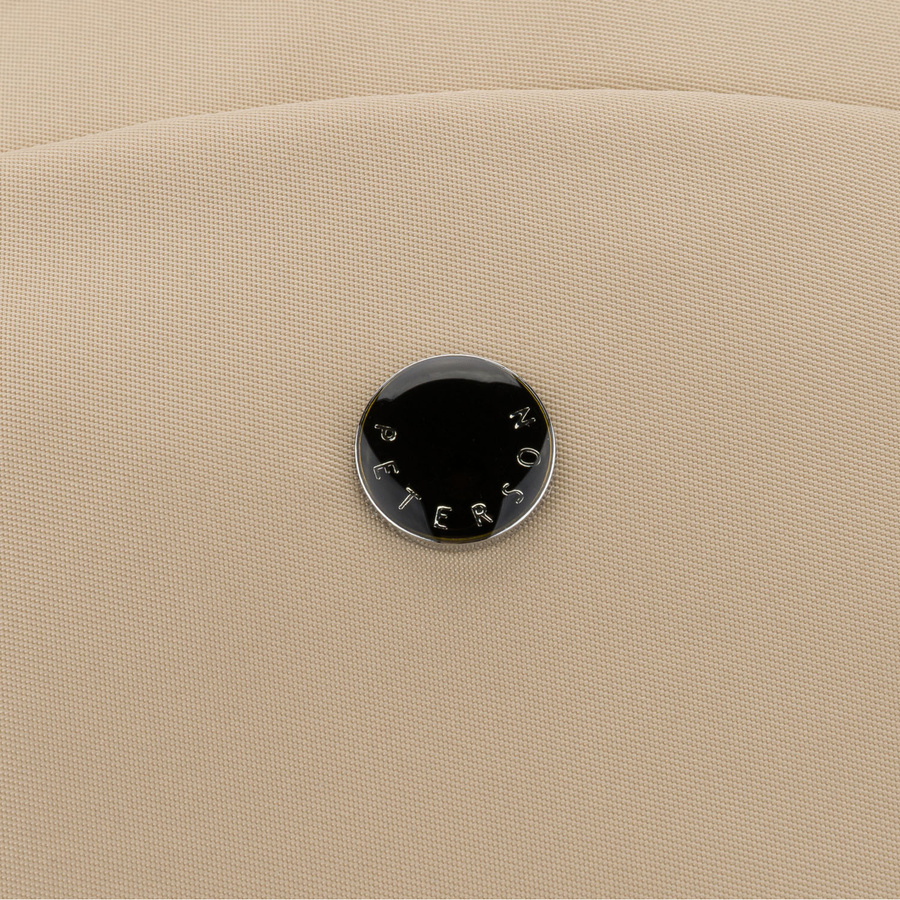 Mały plecak damski wykonany z poliestru w kolorze ecru, jednokomorowy - Peterson