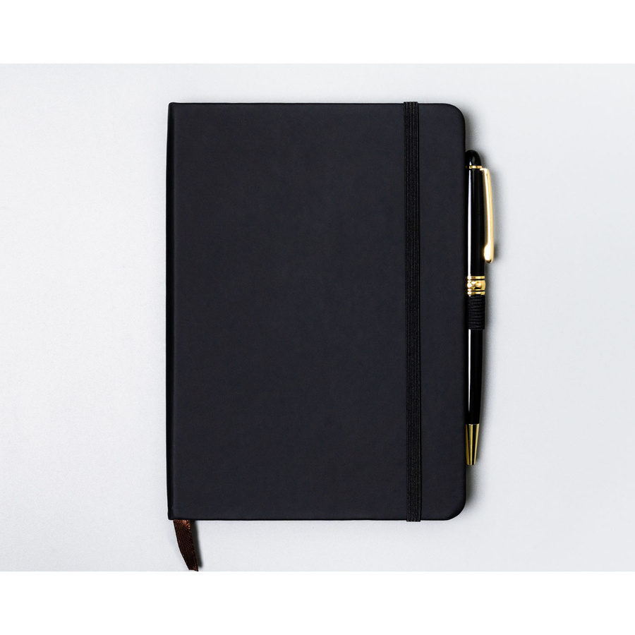 Czarny notes w formacie B6 zadrukowany w kropki - Peterson