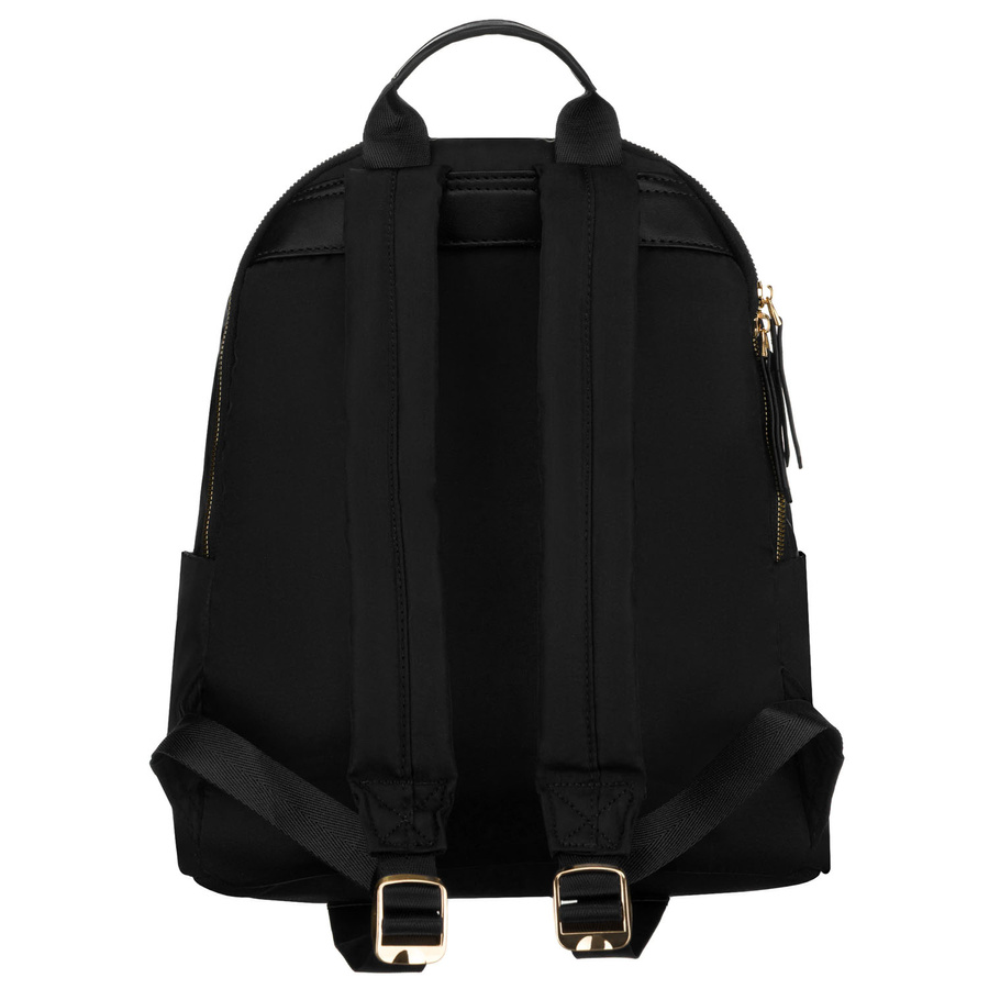 Miejski plecak damski z poliestru w czarnym kolorze, zawieszony na regulowanych szelkach - Peterson