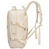 Praktyczny plecak podróżny w kolorze ecru, wyposażony w siatkowaną przegrodę i paski kompresyjne - Peterson