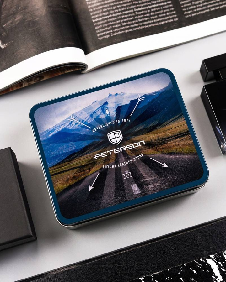 Duży portfel męski z zapięciem na zatrzask - Peterson