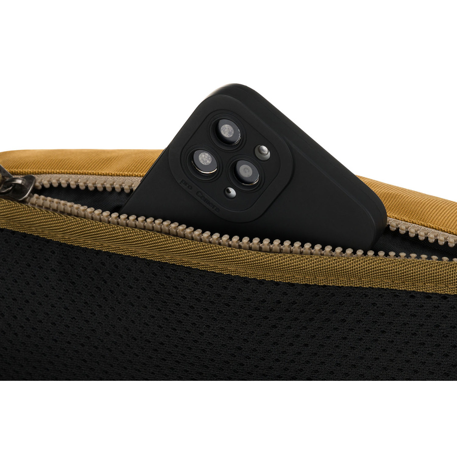 Praktyczna, żółta saszetka z poliestru zamykana suwakiem - Peterson