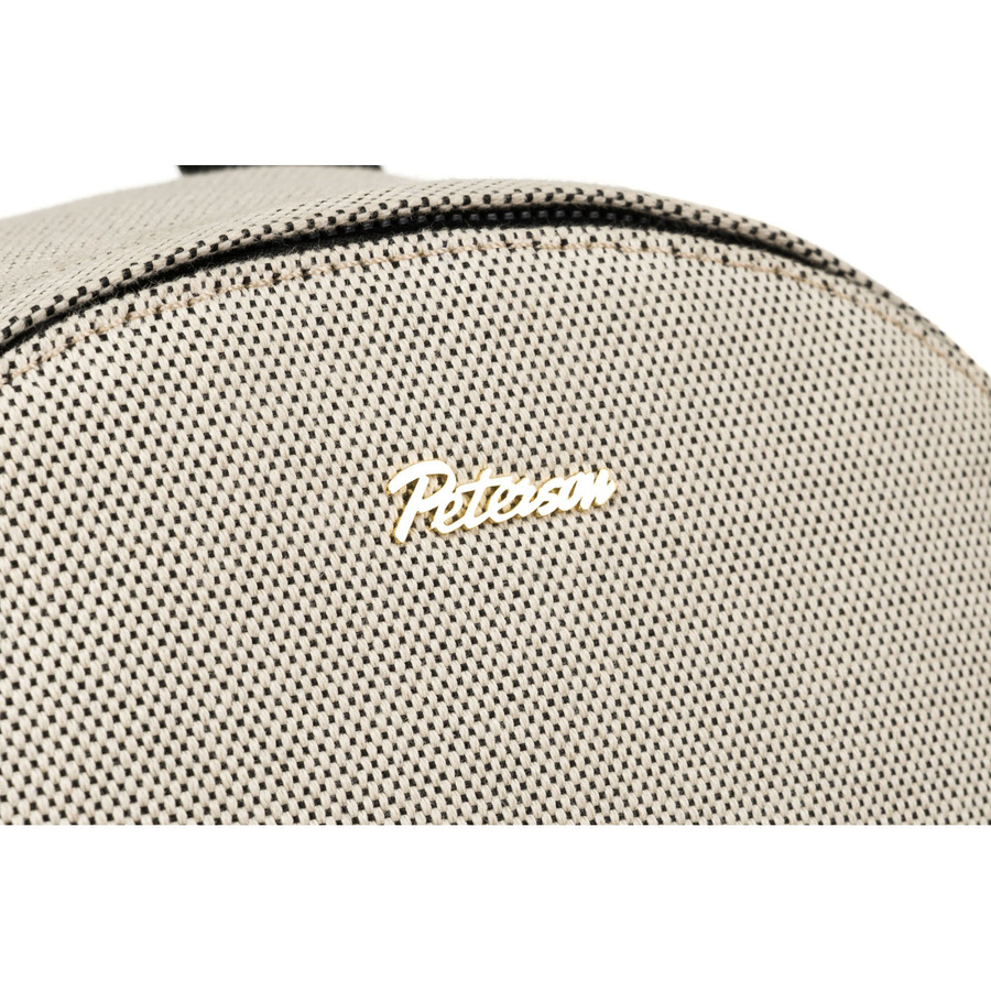 Duży, miejski plecak damski w beżowym kolorze płótno canvas - Peterson