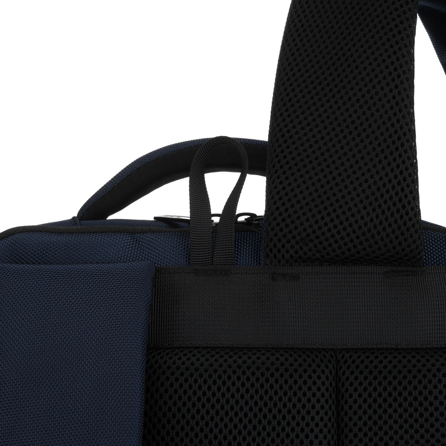 Granatowy plecak podróżny z kieszenią na laptopa do 14 cali - Peterson