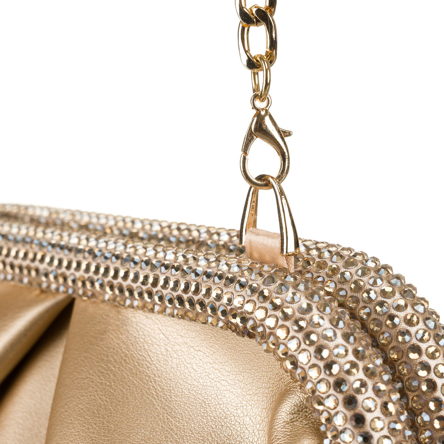 Kopertówka damska ze skóry ekologicznej w złotym kolorze - Rovicky