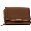 Brązowy portfel damski ze skóry ekologicznej wyposażony w system RFID - Rovicky