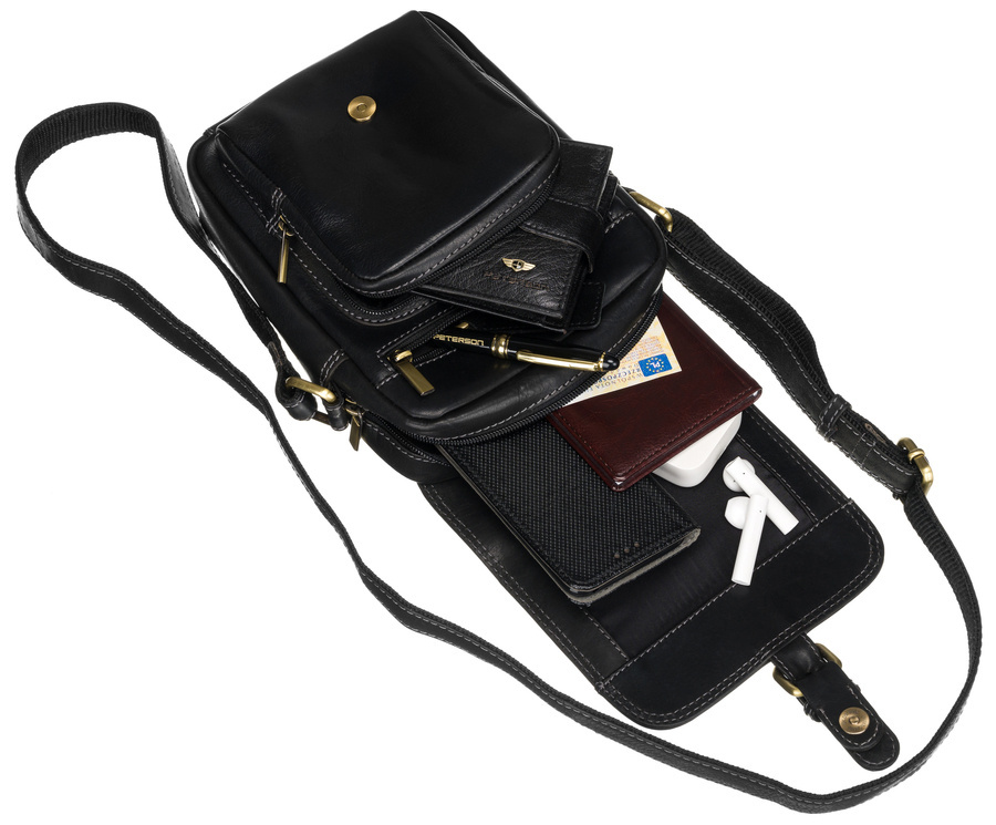 Skórzana torba męska w stylu vintage — Peterson