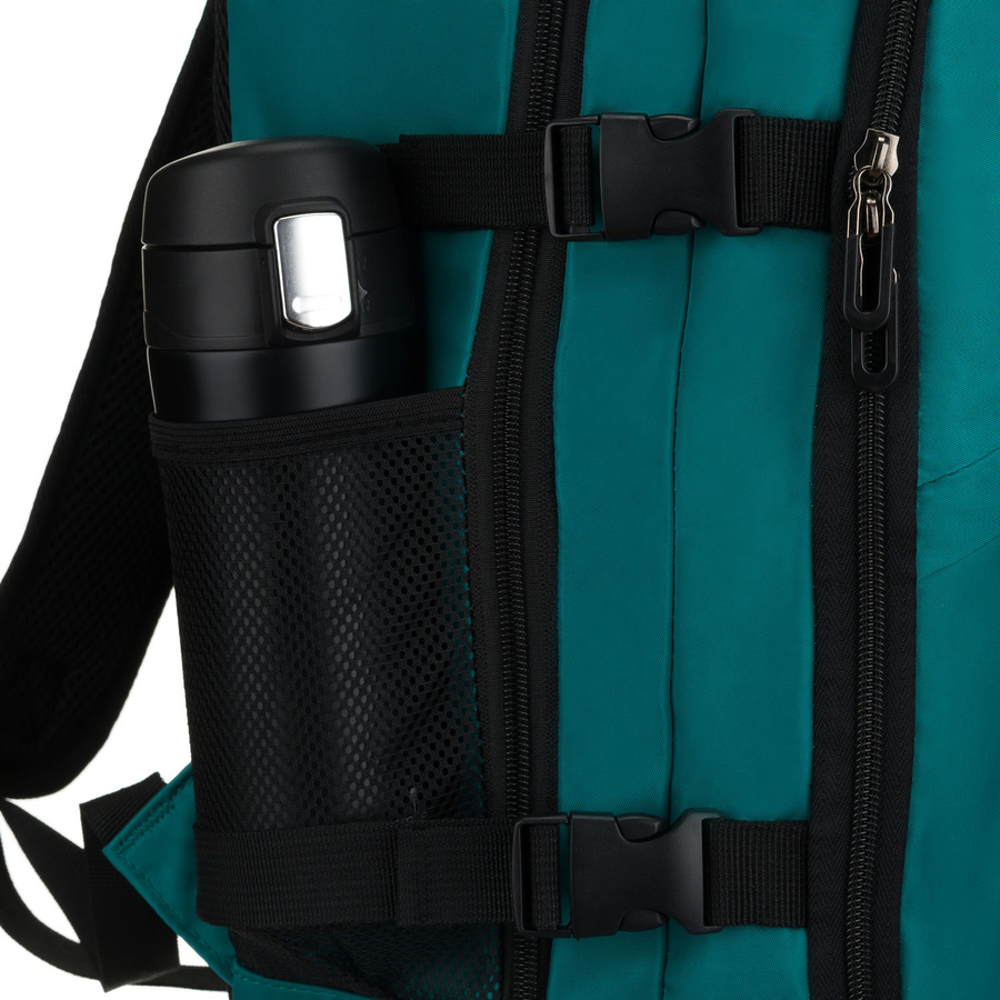 Turkusowy plecak podróżny, dwukomorowy i zamykany suwakiem - Peterson