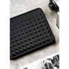 Czarny portfel męski z modnym, geometrycznym wzorem, bez zapięcia zewnętrznego - Peterson