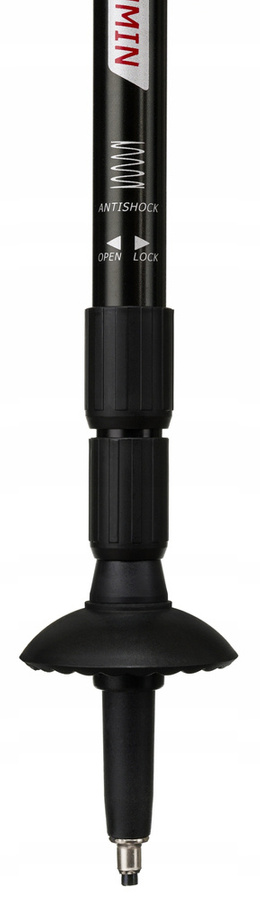 Kijki trekkingowe w kolorze czarnym z systemem anti-shock - Peterson