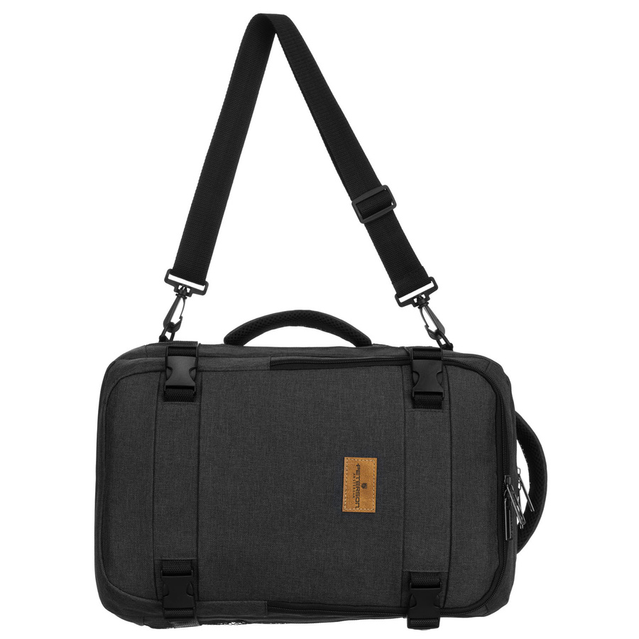 Pojemny, podróżny i czarny plecak z poliestru idealny na bagaż podręczny - Peterson