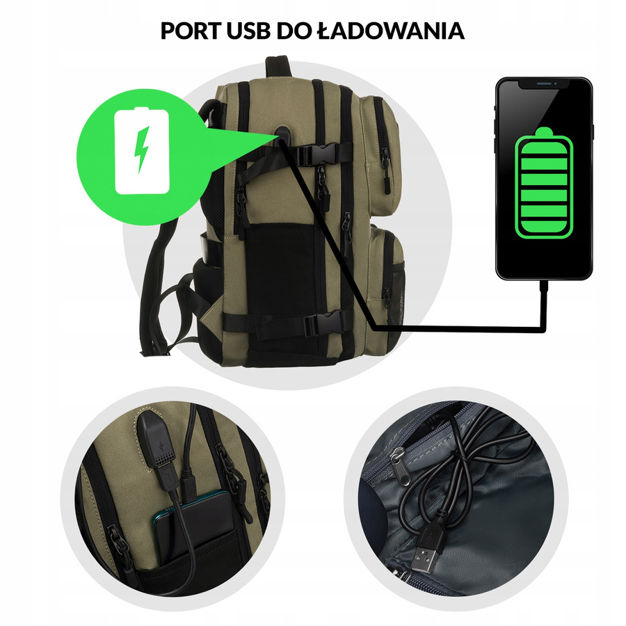 Podróżny, pojemny plecak z wodoodpornego poliestru - Himawari