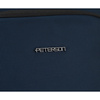 Granatowy plecak podróżny z poliestru z miejscem na laptopa, zawieszony na regulowanych szelkach - Peterson
