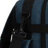 Granatowy, podróżny plecak z poliestru wyposażony w dopinany pasek - Peterson