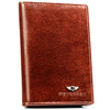 Skórzane, duże etui w brązowym kolorze przeznaczone na dokumenty i karty - Peterson