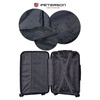 Czarna, duża walizka z polipropylenu z obrotowymi kółkami i zamkiem szyfrowanym - Peterson