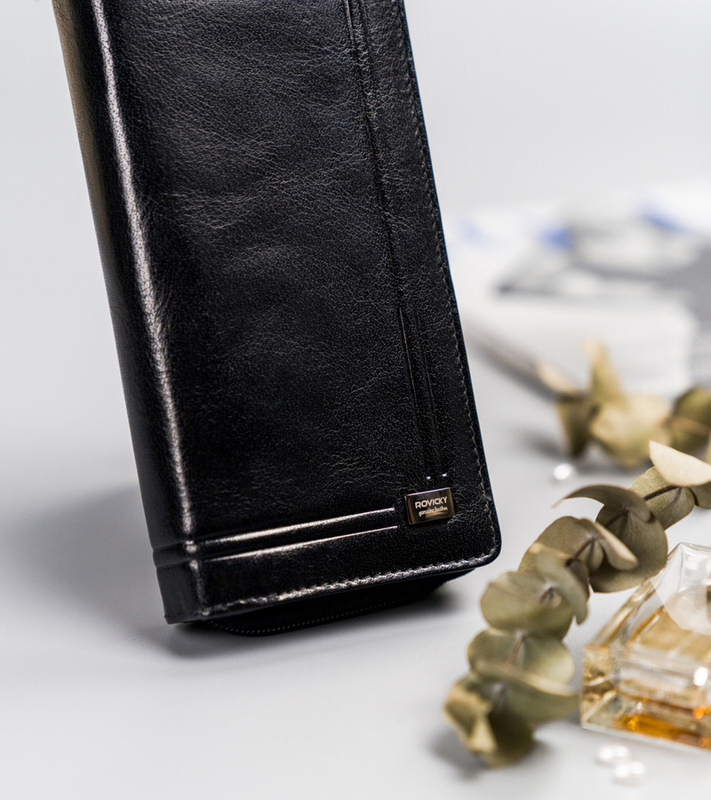 Duży portfel damski piórnik na zamek - Rovicky