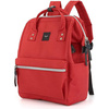 Czerwony plecak miejski na laptopa z portem USB - Himawari