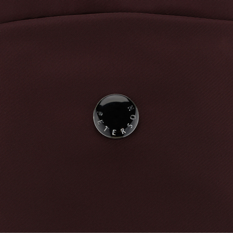 Bordowy, miejski plecak damski wykonany z poliestru - Peterson