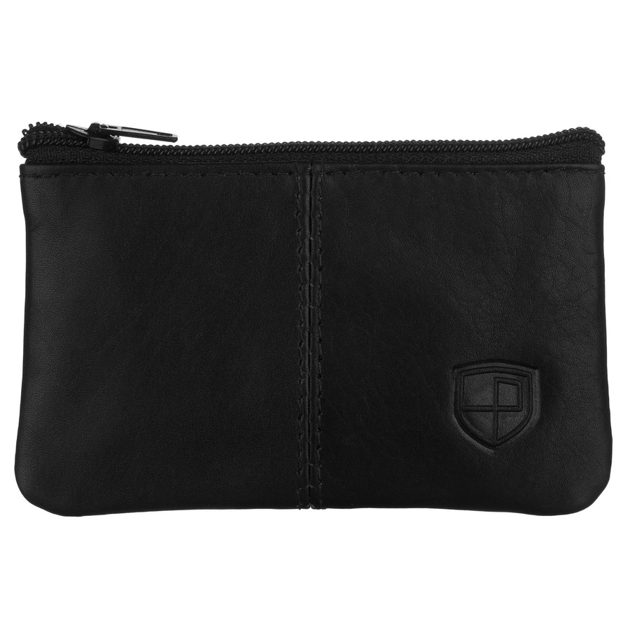 Elegancka listonoszka męska ze skóry naturalnej w czarnym kolorze zamykana suwakiem - Peterson