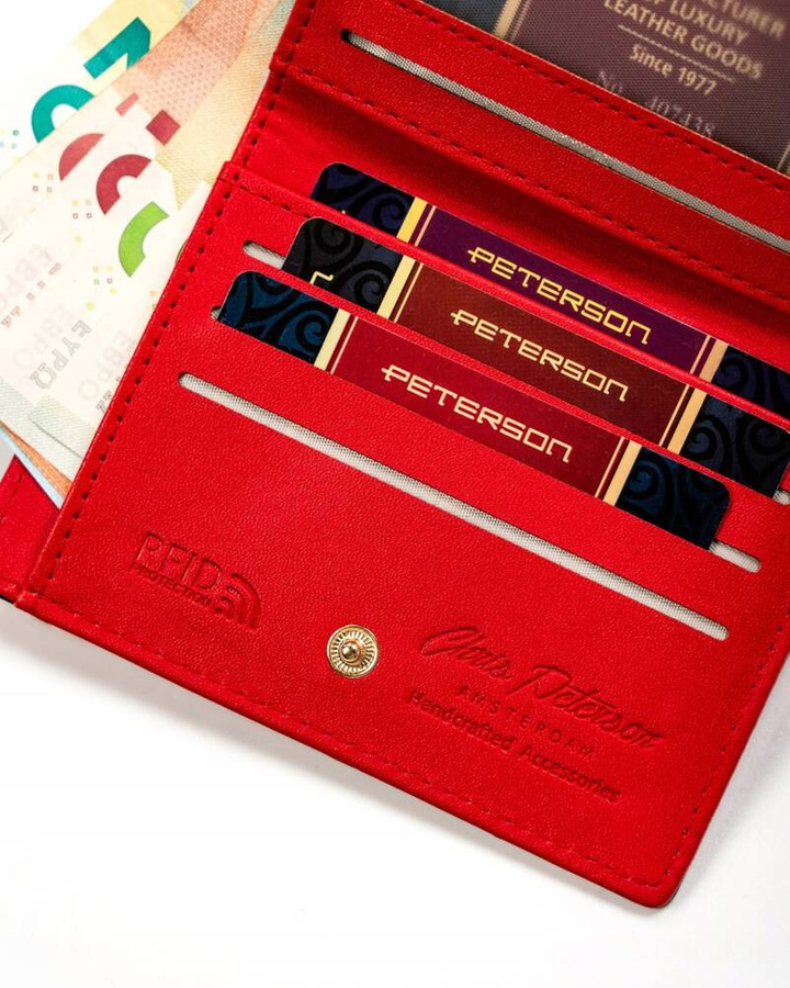Mała portmonetka damska ze skóry ekologicznej - Peterson