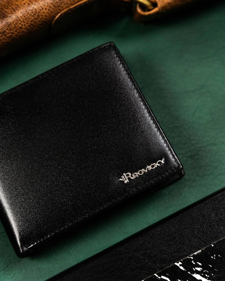 Zestaw prezentowy: skórzany portfel męski i brelok - Rovicky 