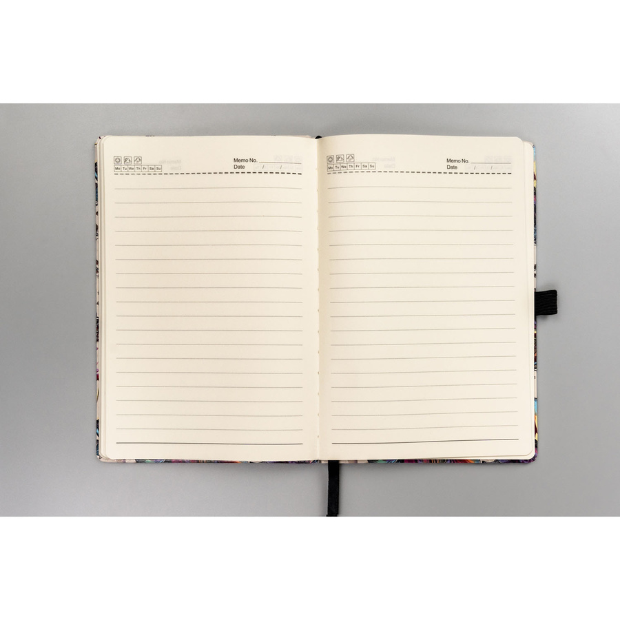 Notes A5 w twardej oprawie z kwiatowym printem - Peterson