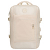 Praktyczny plecak podróżny w kolorze ecru, wyposażony w siatkowaną przegrodę i paski kompresyjne - Peterson