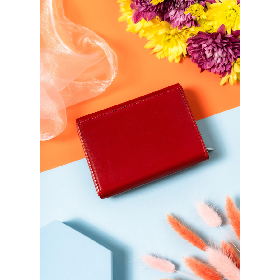 Damski portfel skórzany RFID z przegrodami - Peterson