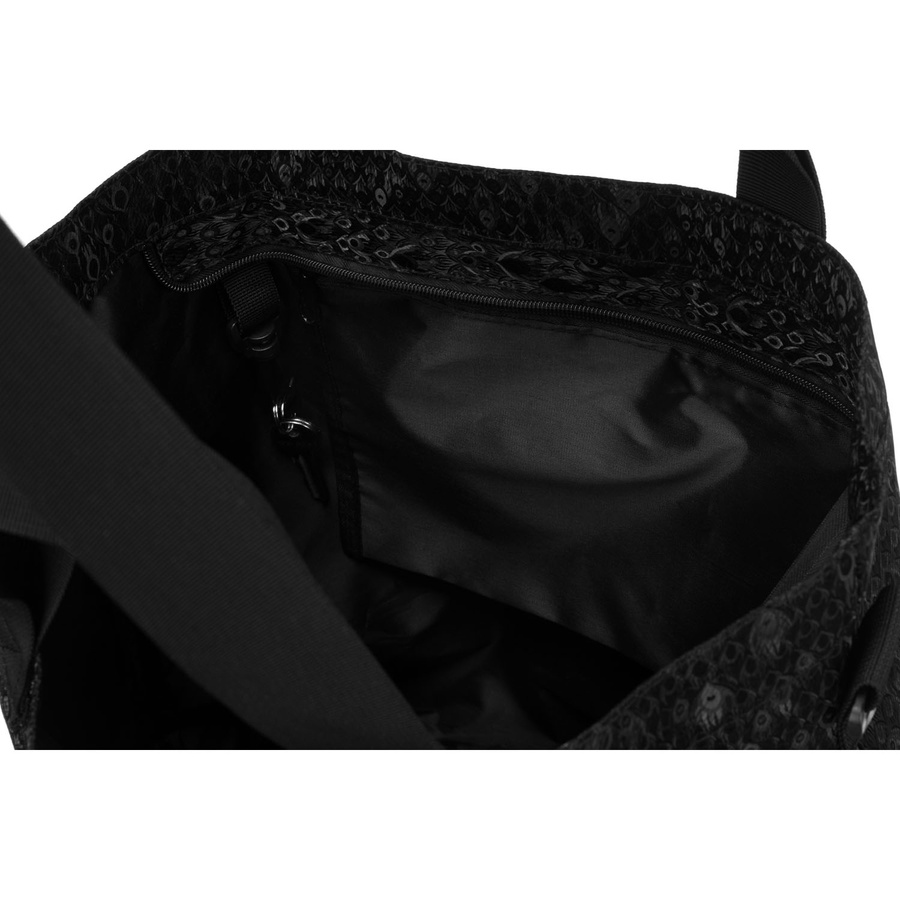 Wygodny shopper damski z poliestru w czarnym kolorze - Rovicky