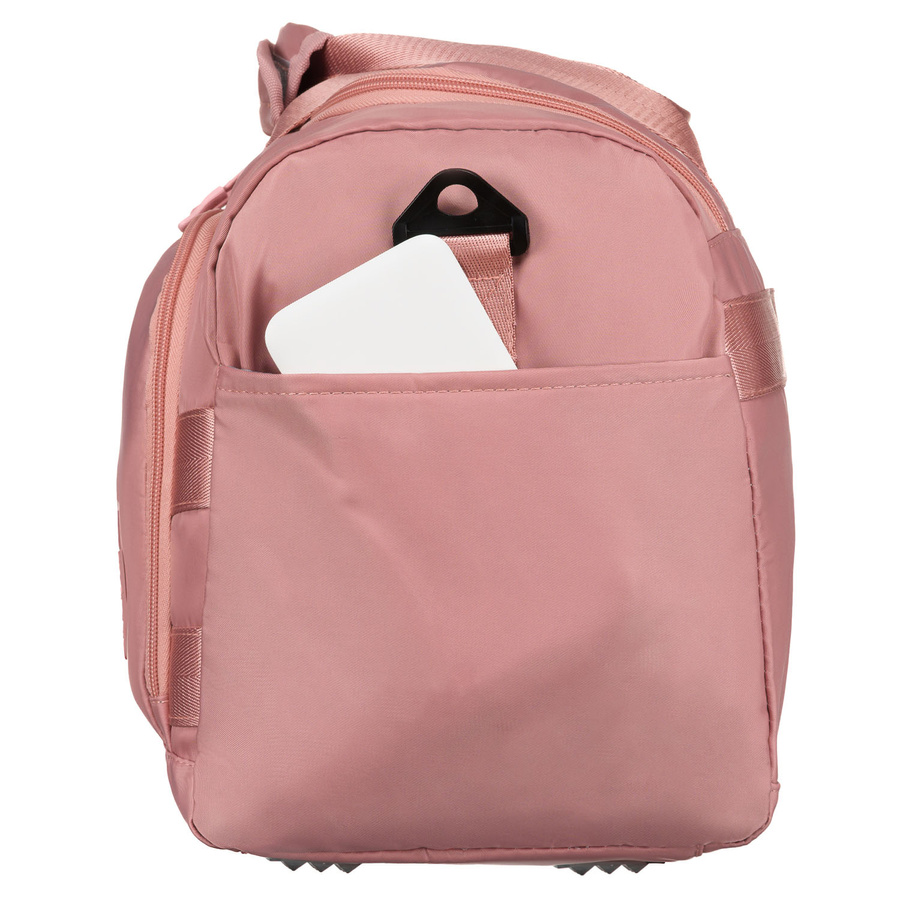 Różowa torba weekendowo-podróżna z komorą boczną na buty - Peterson