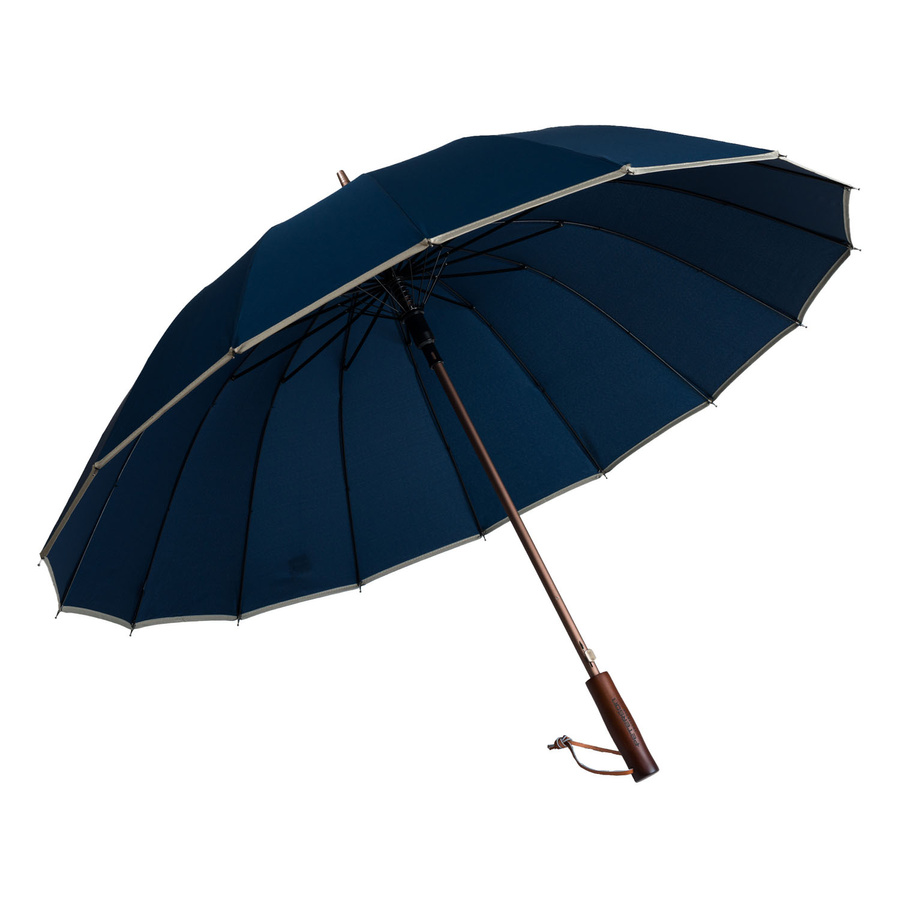 Granatowy, rządowy parasol z dużą czaszą - Peterson