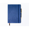 Granatowy notes w formacie B5 z gumką zamykającą, zadrukowany w linie - Peterson