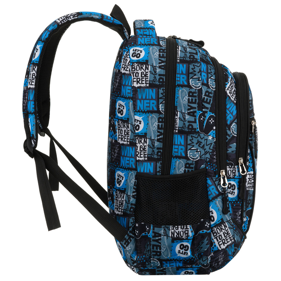 Szkolny plecak młodzieżowy z poliestru w gamingowy wzór - Peterson