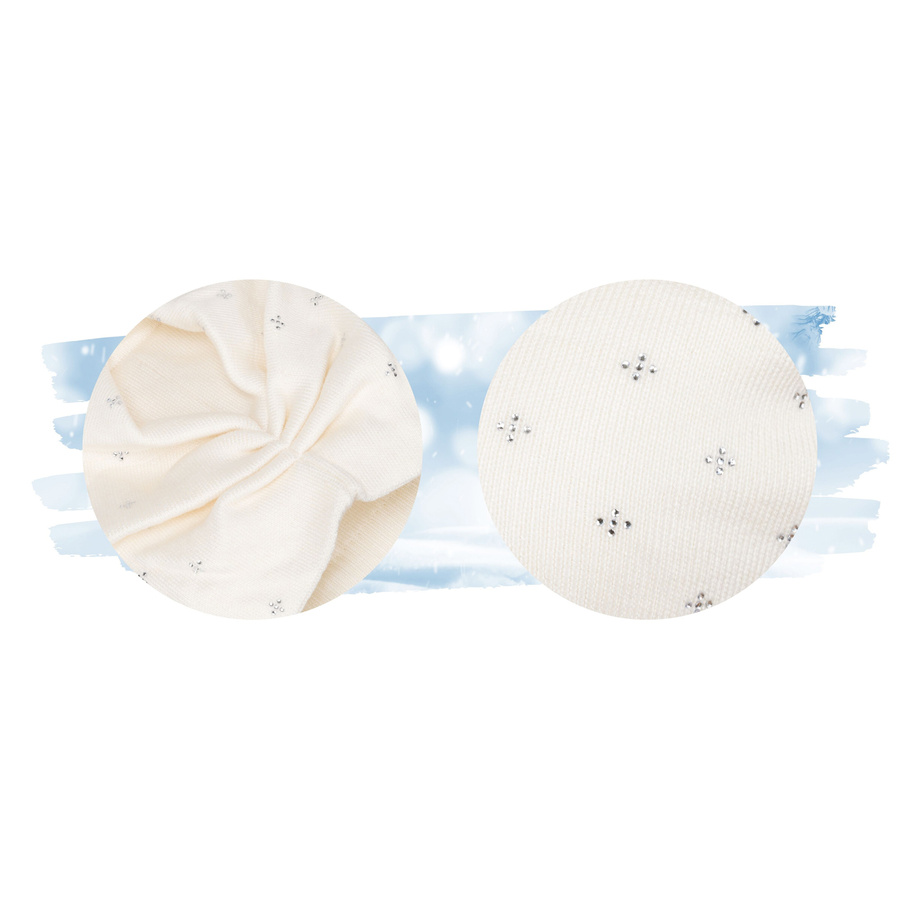 Ciepła czapka damska beanie z kryształkami - Peterson