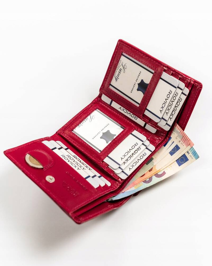 Skórzany portfel z zewnętrzną portmonetką - Rovicky