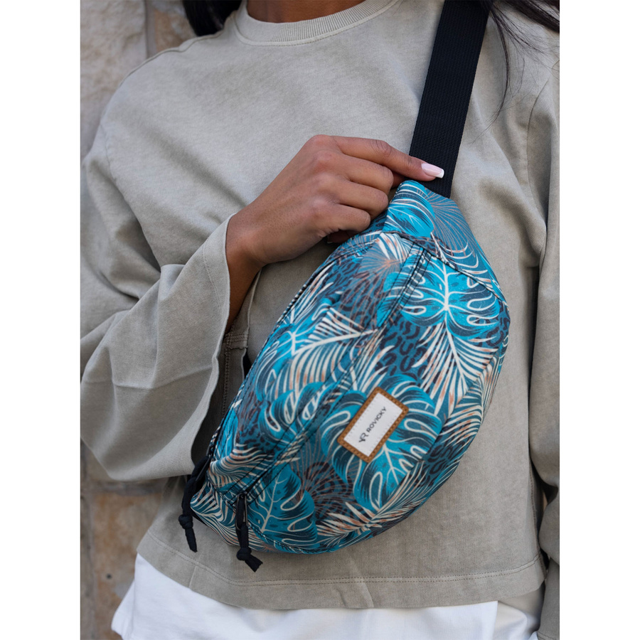 Stylowa nerka damska z motywem monstery - Rovicky