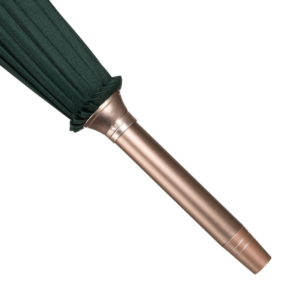 Elegancki, zielony parasol z dużą czaszą - Peterson