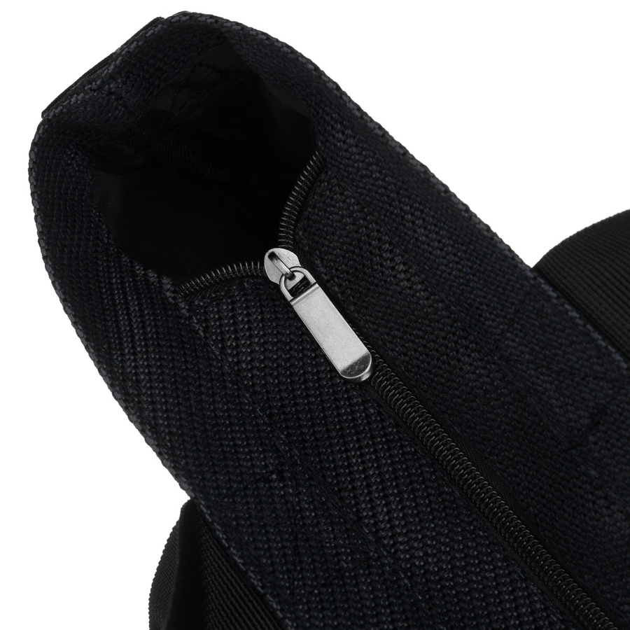 Czarna torba damska wykonana z poliestru z kieszonką zewnętrzną - Rovicky