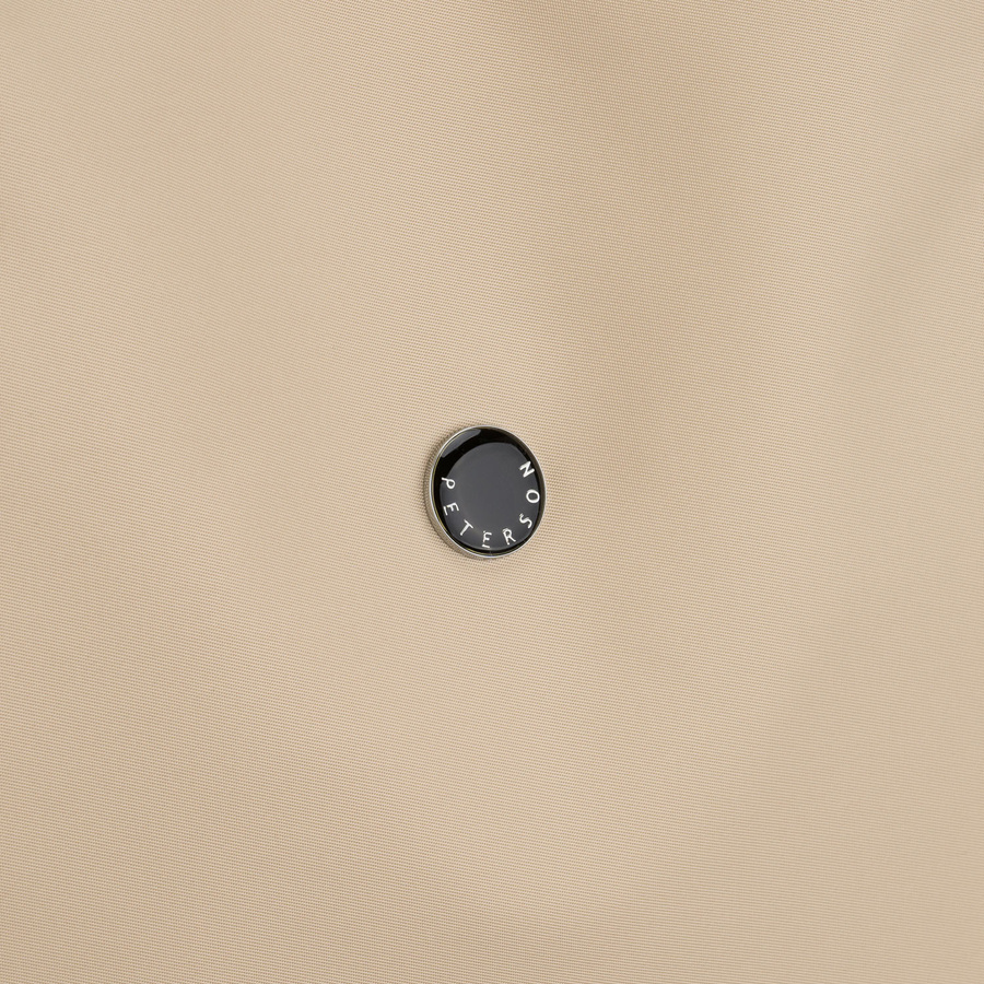 Shopperka damska z poliestru w jasnobeżowym kolorze zamykana suwakiem - Peterson