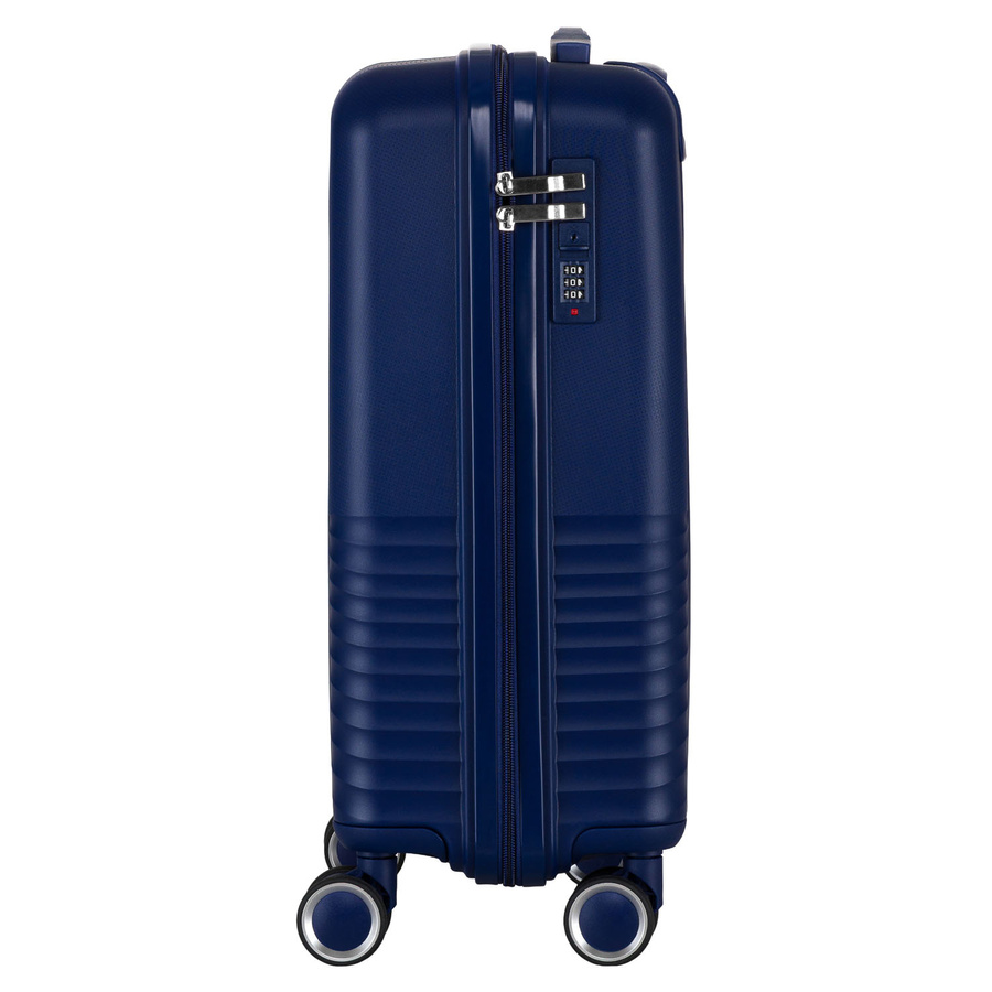 Kabinowa, granatowa walizka podróżna z teleskopowym uchwytem - Peterson